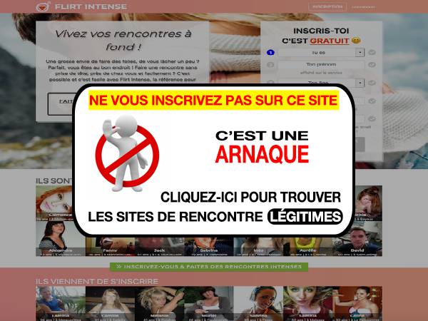 flirtintense site frauduleux